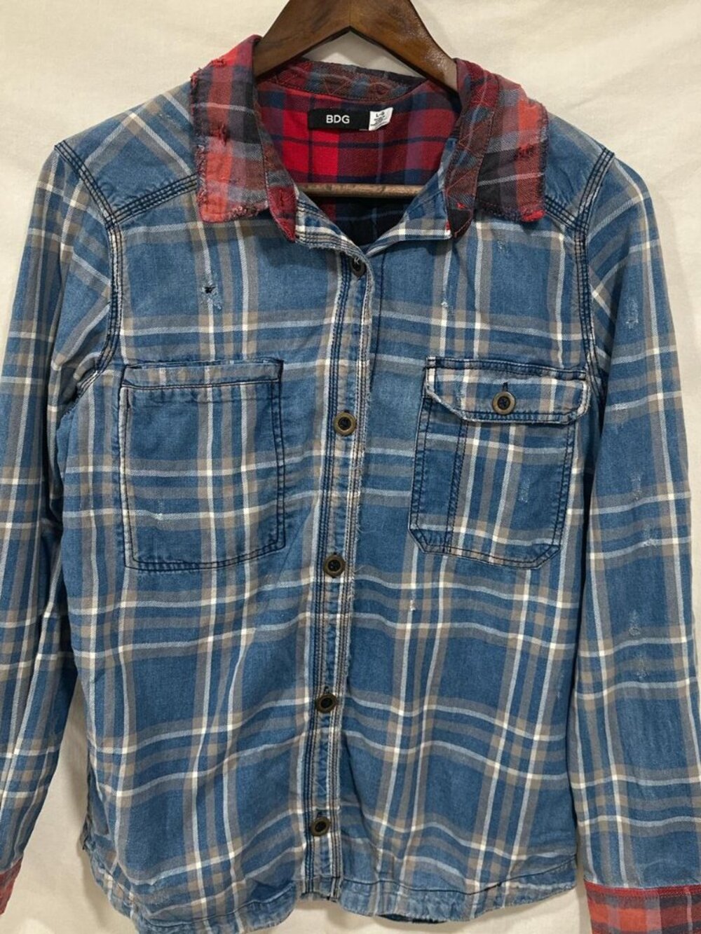 plaid button-up #flannelshirtCustom Grateful Dead